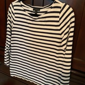J. Crew navy/white striped shirt